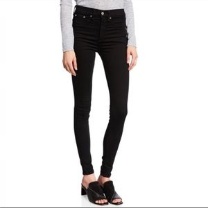 RAG & BONE High Rise Skinny Washed Black Leggings Sz 32